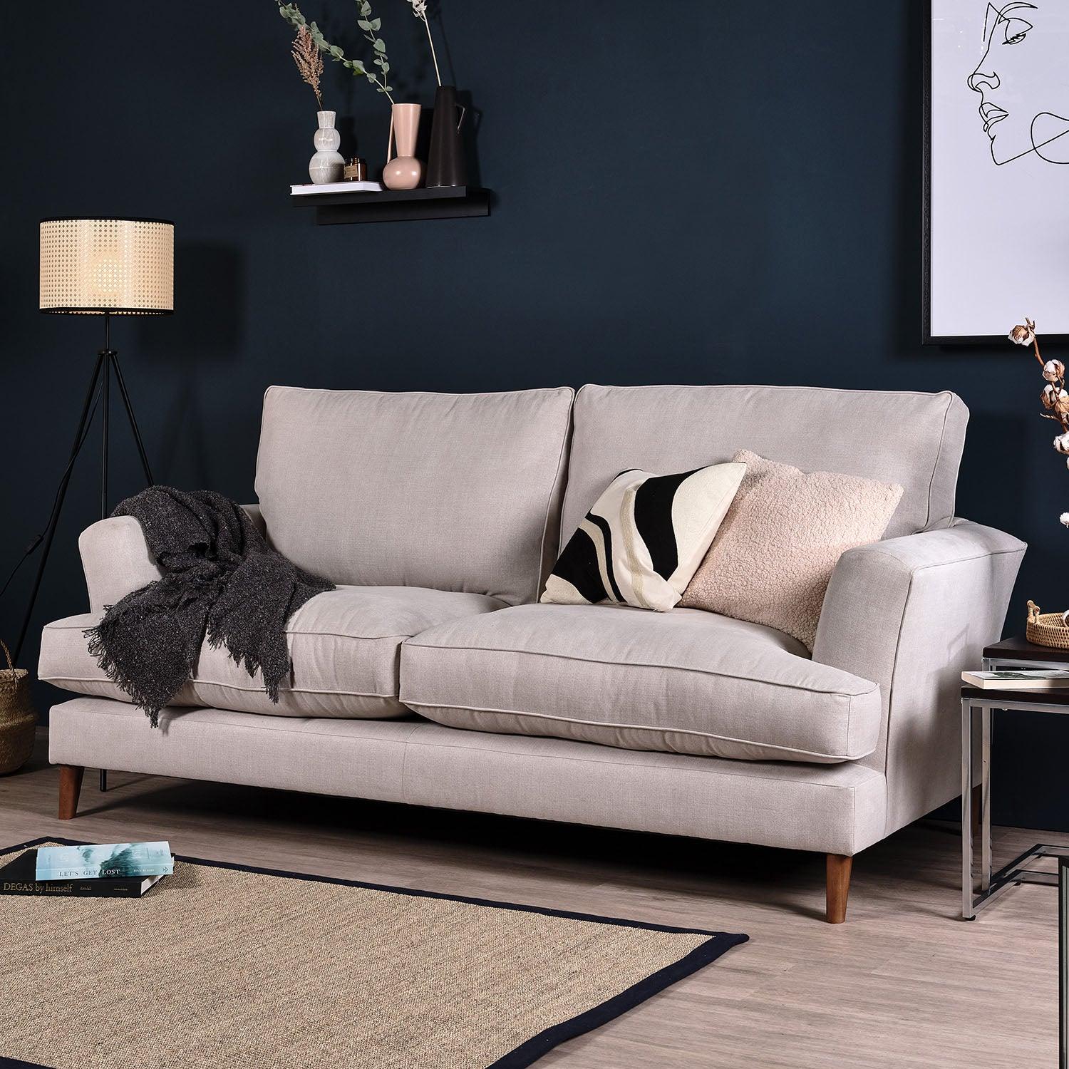 Frankie large sofa - 4 seater - Natural Clay - Laura James