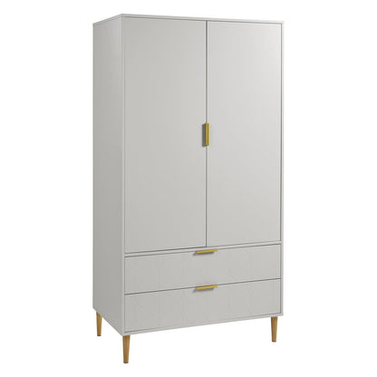 Gloria 2 Door Wardrobe - Grey - Laura James