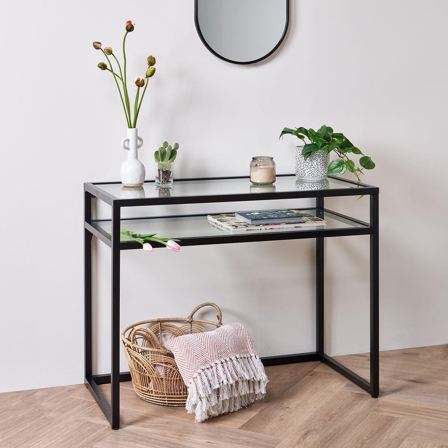 Harris Black Metal Console Table - Laura James