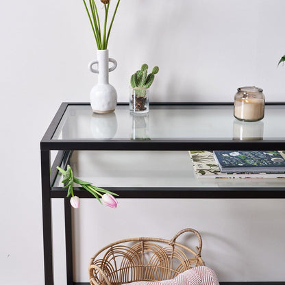 Harris Black Metal Console Table - Laura James