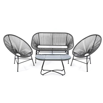 Hebe garden sofa set - grey - Laura James