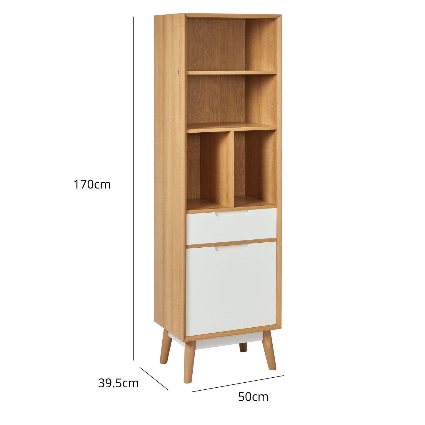 Hulra tall bookcase - white - Laura James