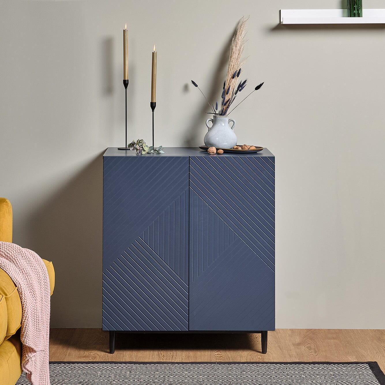 Jack small sideboard - geometric - blue - Laura James