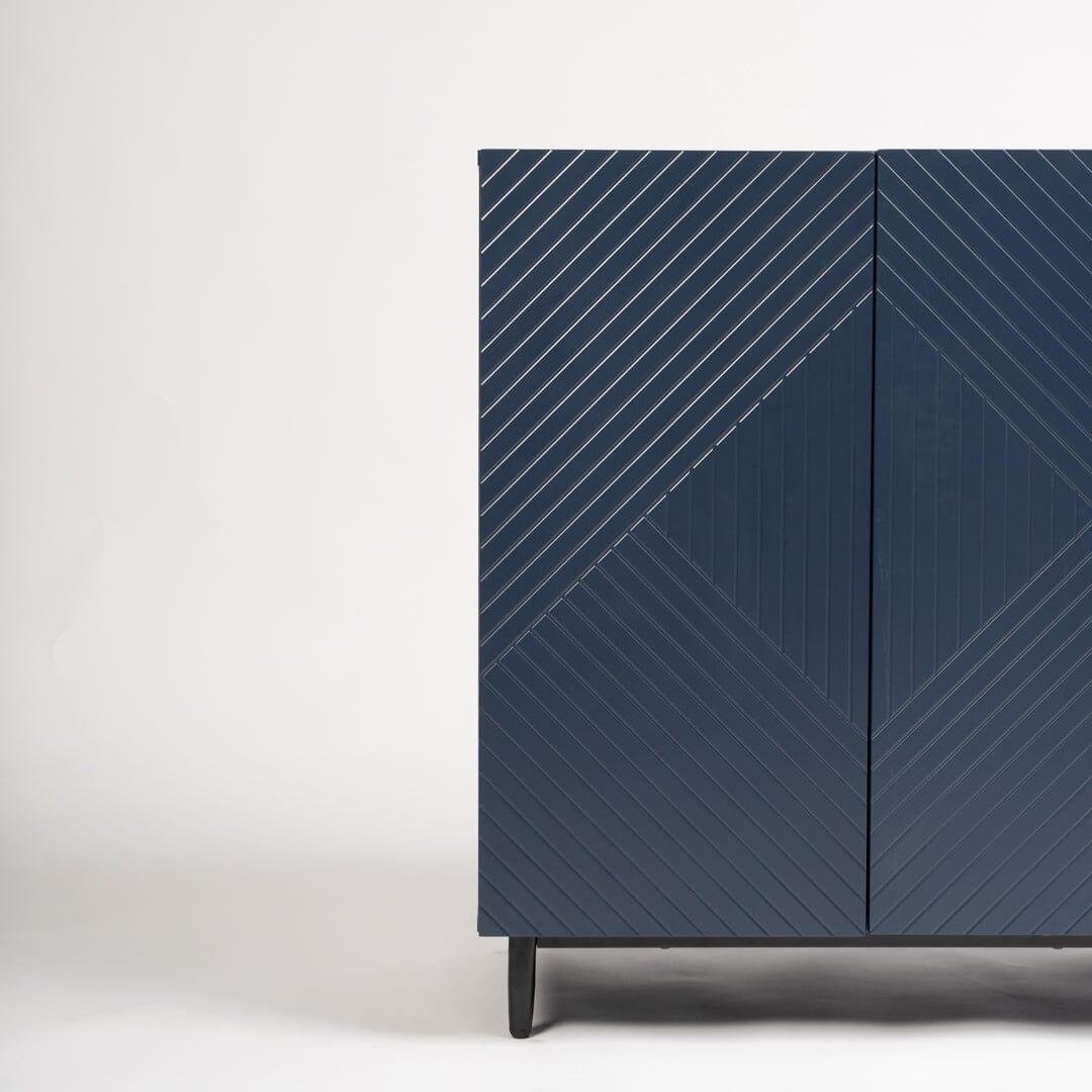 Jack small sideboard - geometric - blue - Laura James