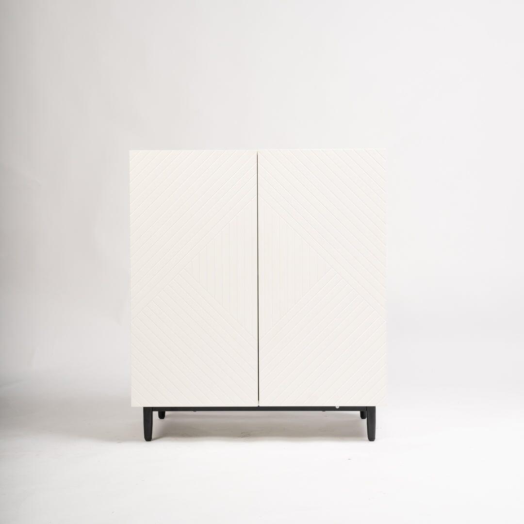 Jack small sideboard - geometric - white - Laura James