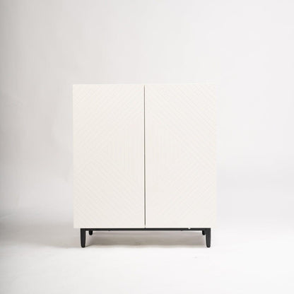 Jack small sideboard - geometric - white - Laura James