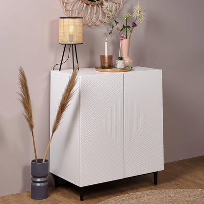 Jack small sideboard - geometric - white - Laura James