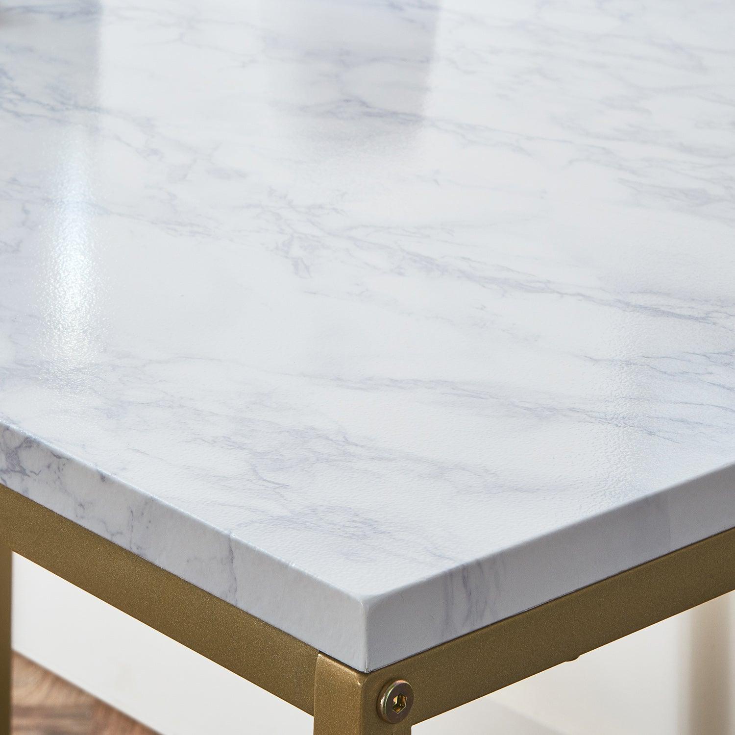 Jay desk - marble effect and gold - Laura James