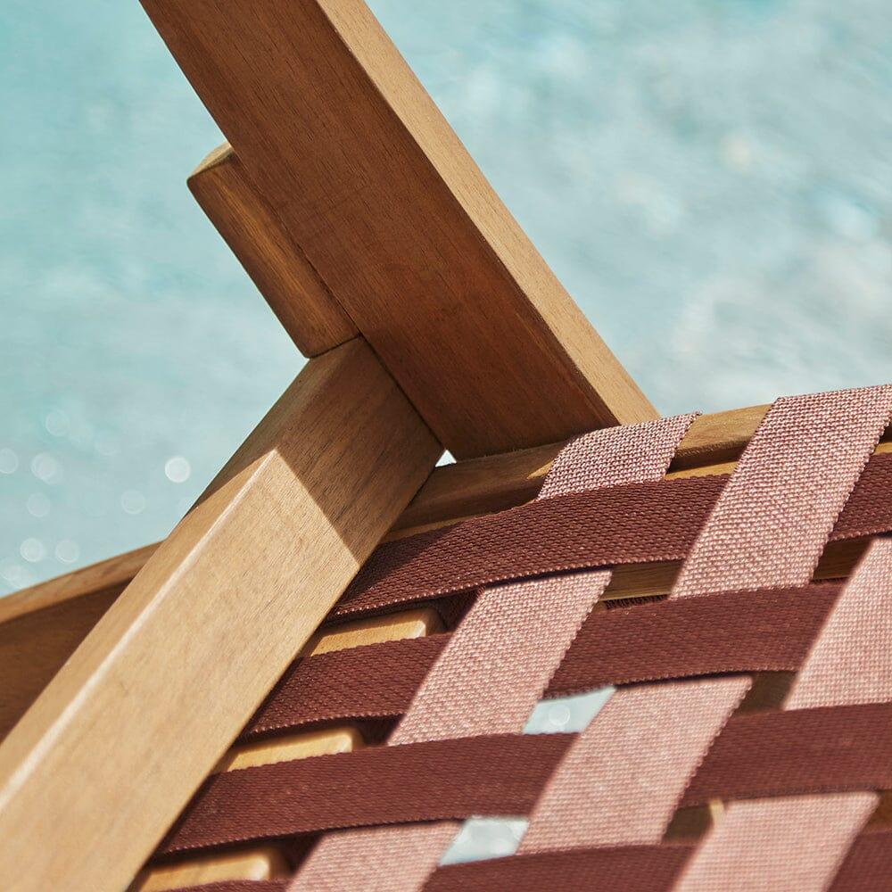 Kai Folding Beach Chair Burgundy