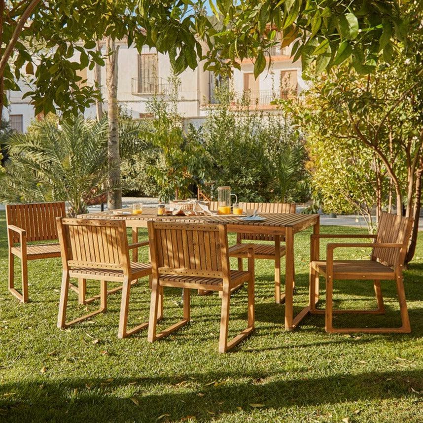 Lennox 6 Seater Wooden Outdoor Dining Set Laura James