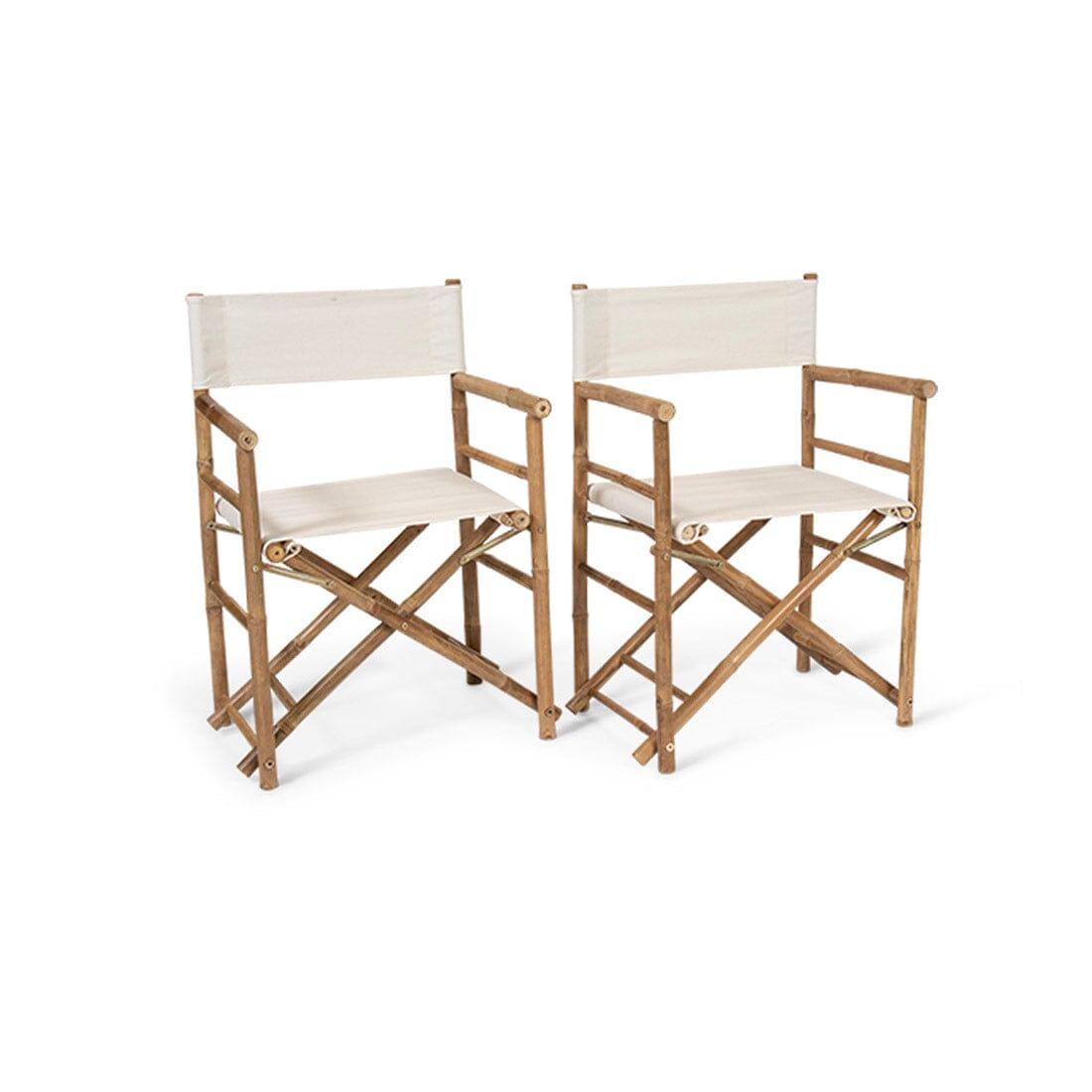 Lila Bamboo Garden Directors Chair - Set of 2 - Laura James