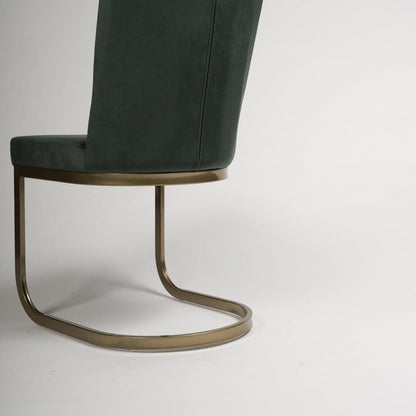 Lola dining chairs - set of 2 - green and gold - Laura James