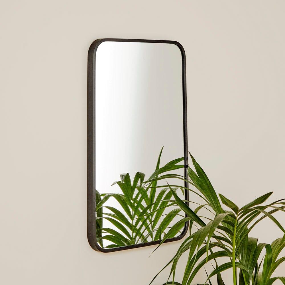 Rectangular Wall Hanging Mirror - Black - Laura James