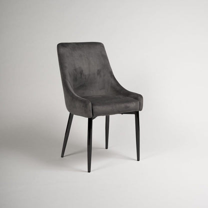 Maeve Grey Chair with Black Legs