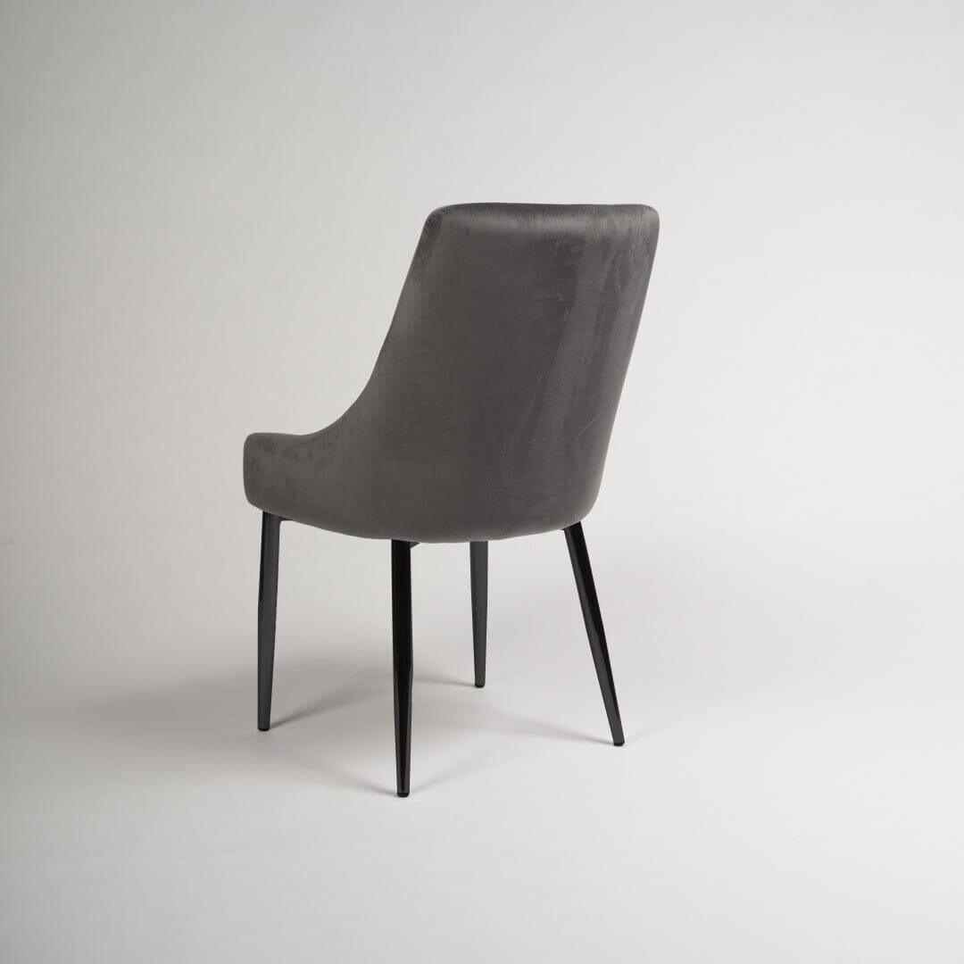 Maeve Grey Chair with Black Legs