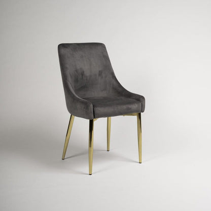 Maeve dining chairs - set of 2 - grey and gold - Laura James