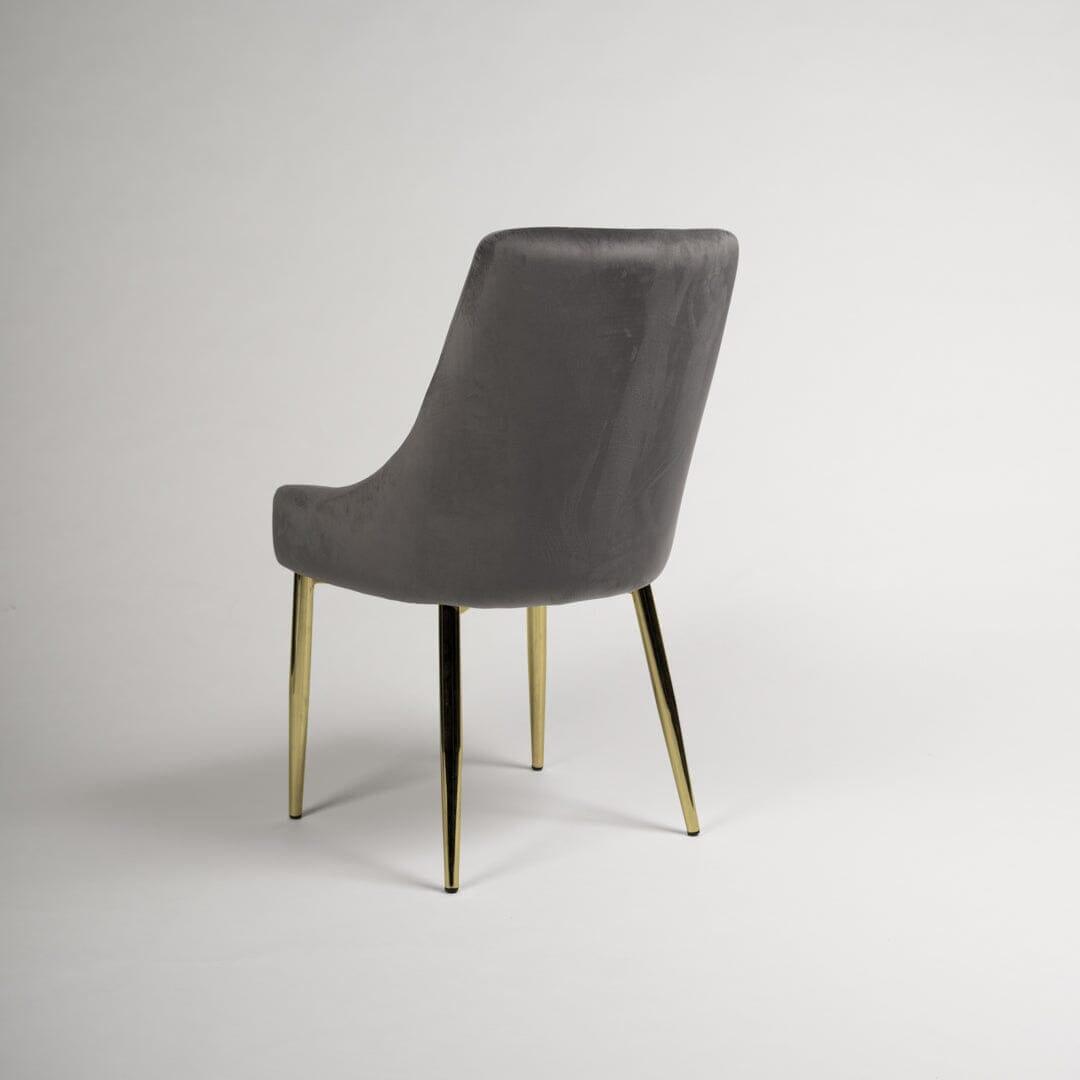 Maeve dining chairs - set of 2 - grey and gold - Laura James