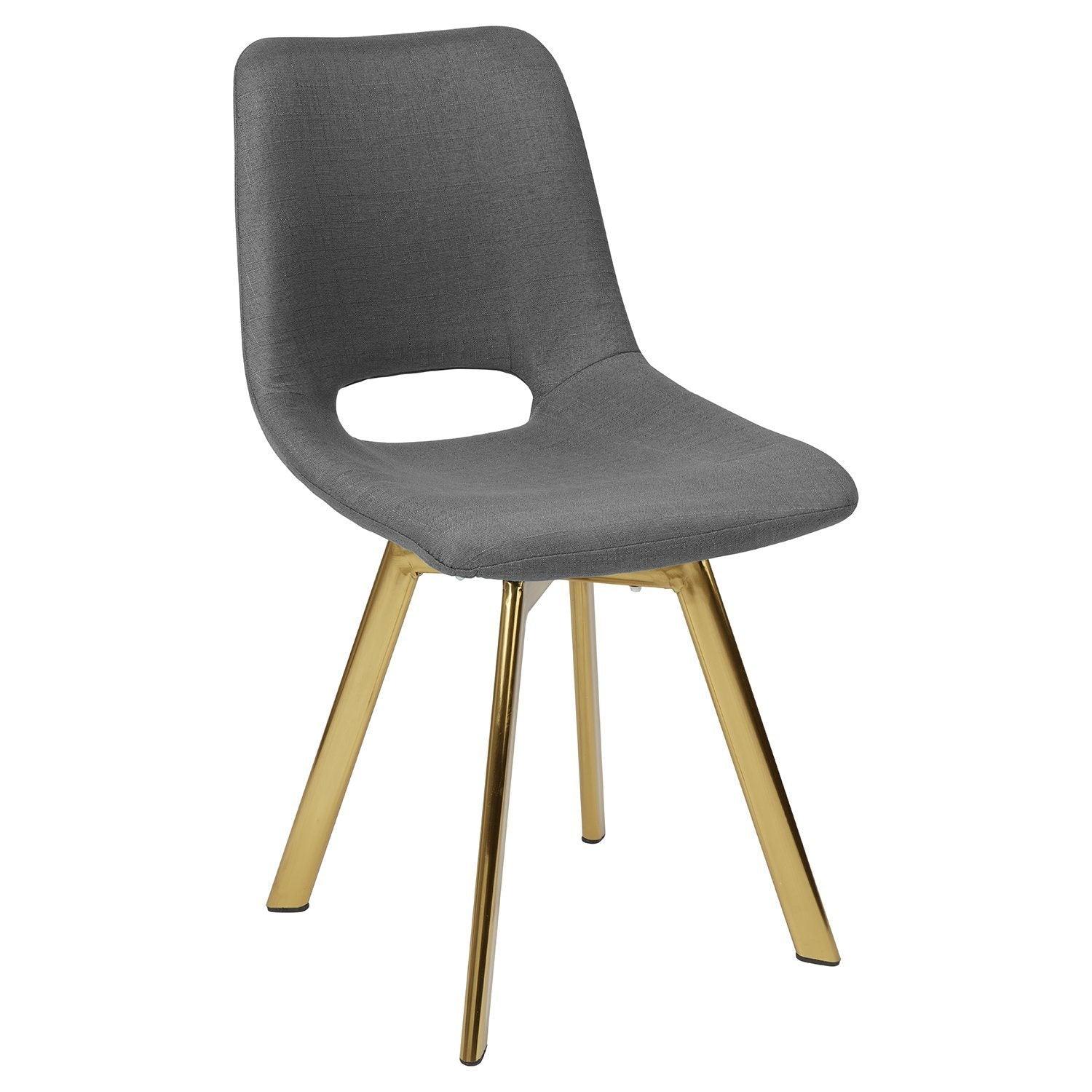 Margot office chair – grey and brass - Laura James