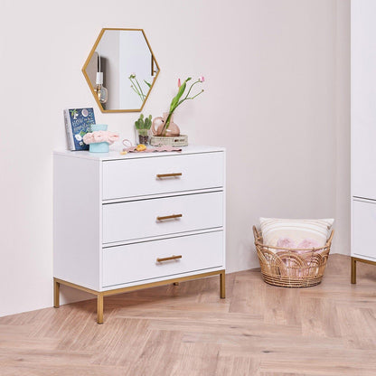 Marie chest of 3 drawers - white - Laura James