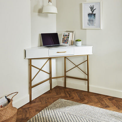 Marie corner desk - white - Laura James