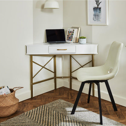 Marie corner desk - white - Laura James