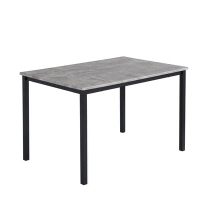 Milo Concrete Top Dining Room Table with Black metal legs