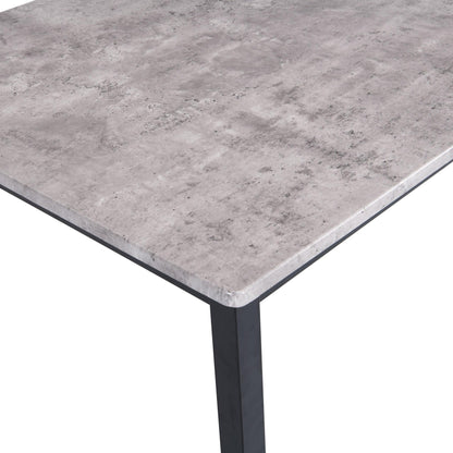 Milo dining table - 4 seater - Concrete effect and black - Laura James