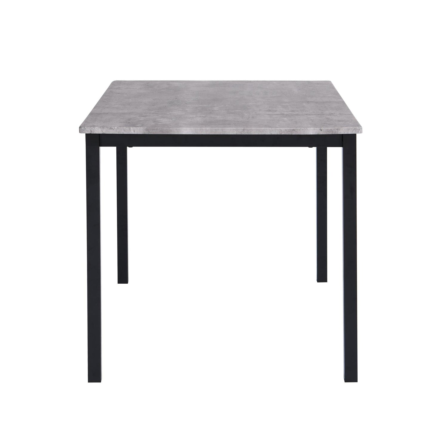 Milo dining table - 4 seater - Concrete effect and black - Laura James