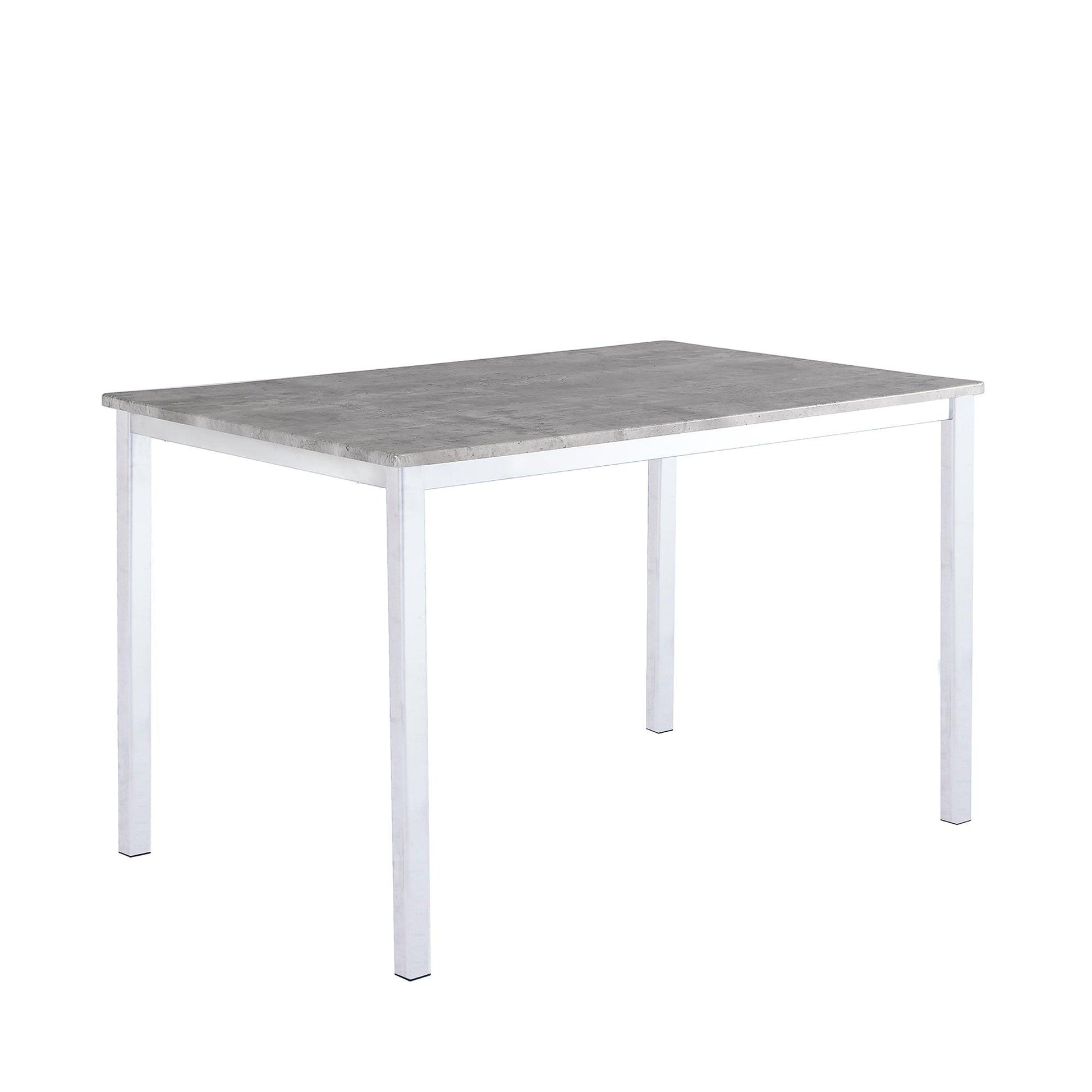 Milo 4 Seater Concrete Top dining table with Chrome legs