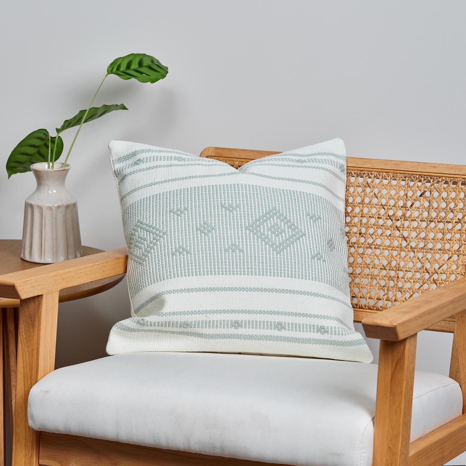 Green Aztec Cushion Cover - Laura James