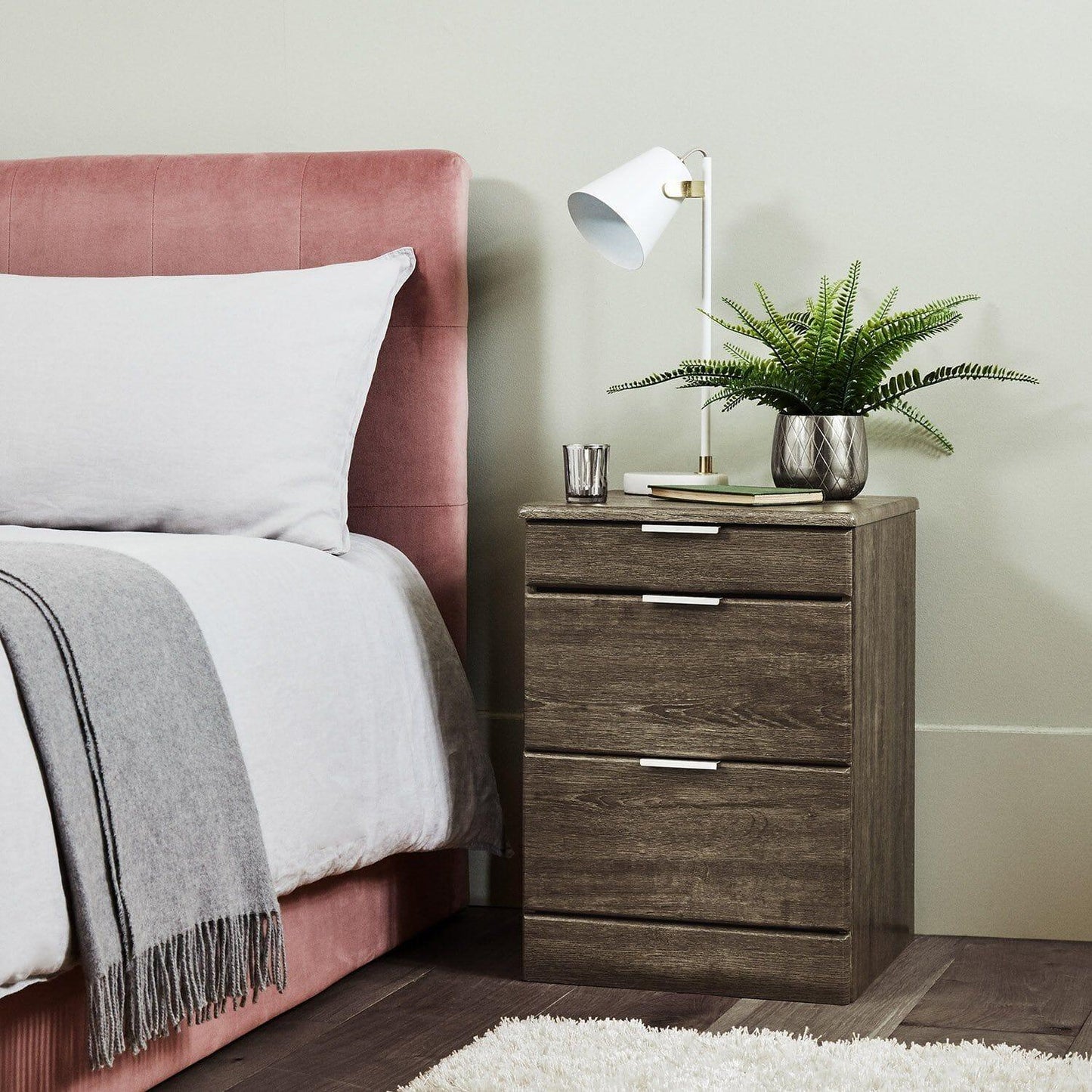 Outlet – Ayla bedside table - dark oak - Laura James