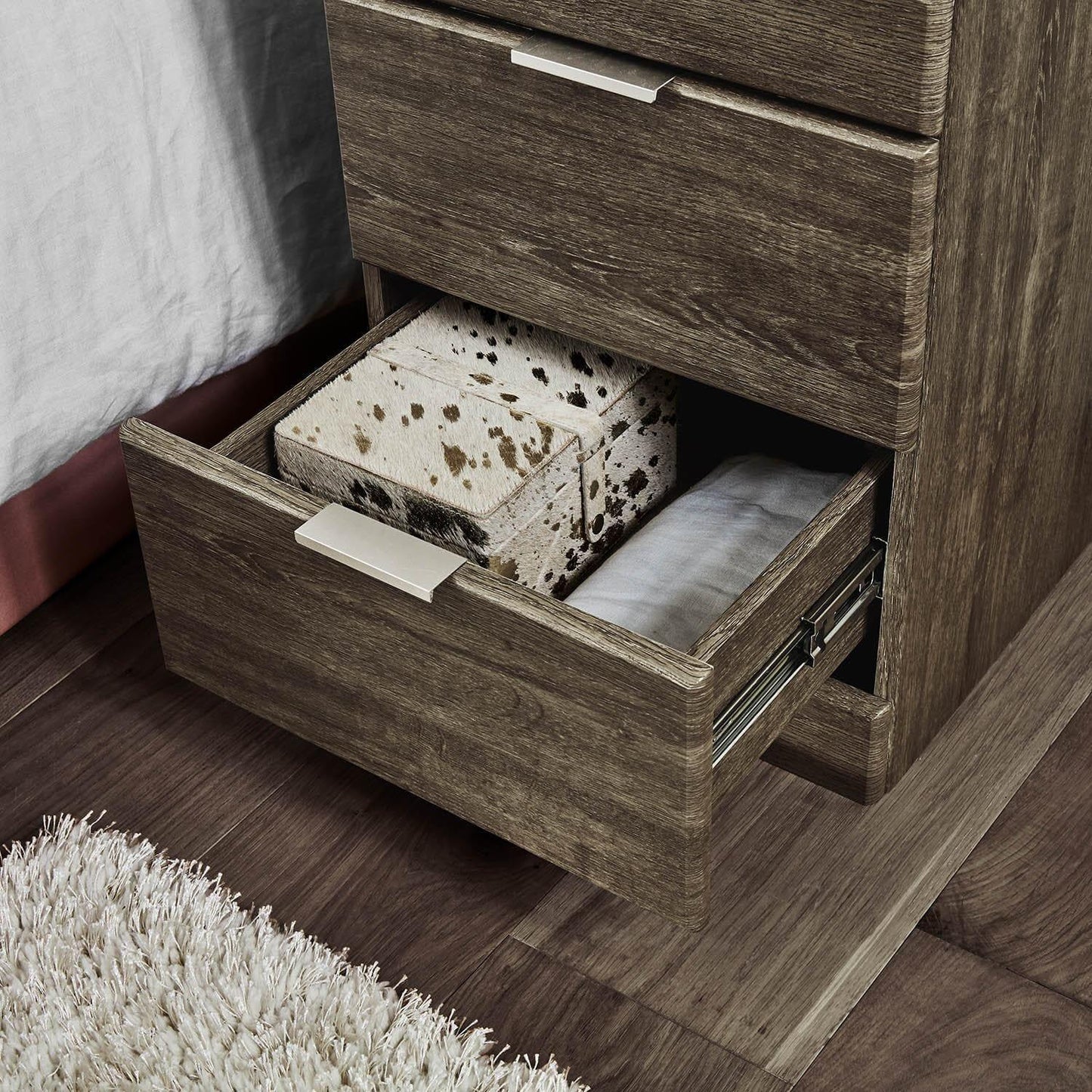 Outlet – Ayla bedside table - dark oak - Laura James