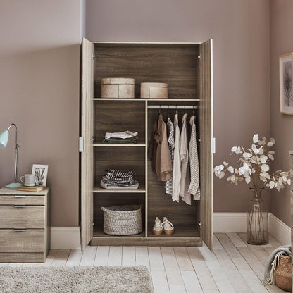 Outlet - Ayla wardrobe - light oak - Laura James