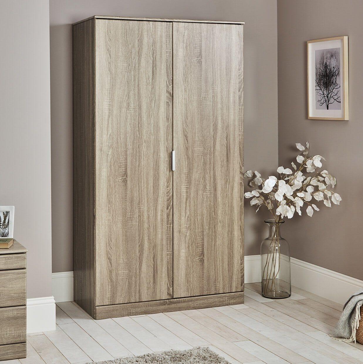 Outlet - Ayla wardrobe - light oak - Laura James