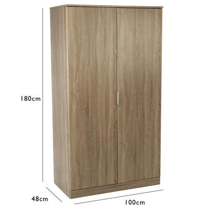 Outlet - Ayla wardrobe - light oak - Laura James