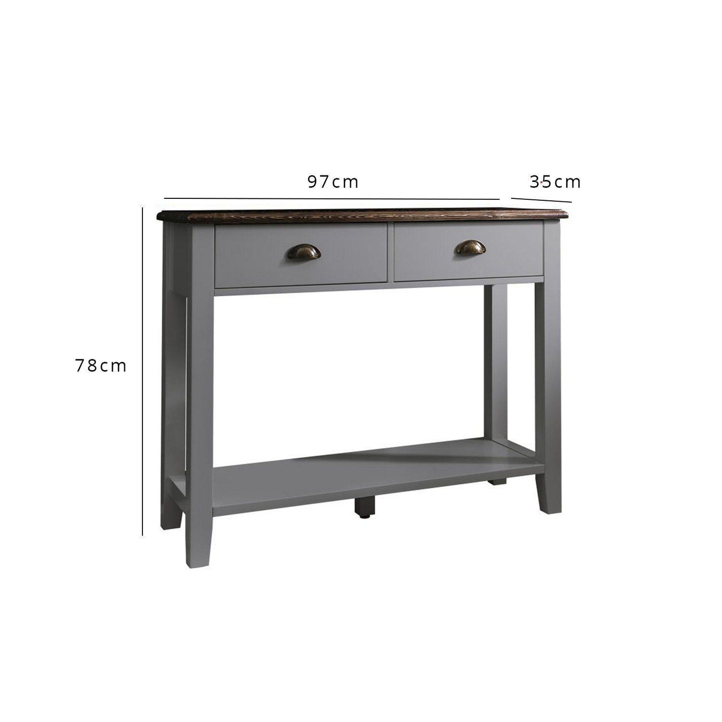 Outlet – Chatsworth Console Table in Grey - Laura James