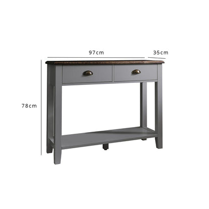 Outlet – Chatsworth Console Table in Grey - Laura James