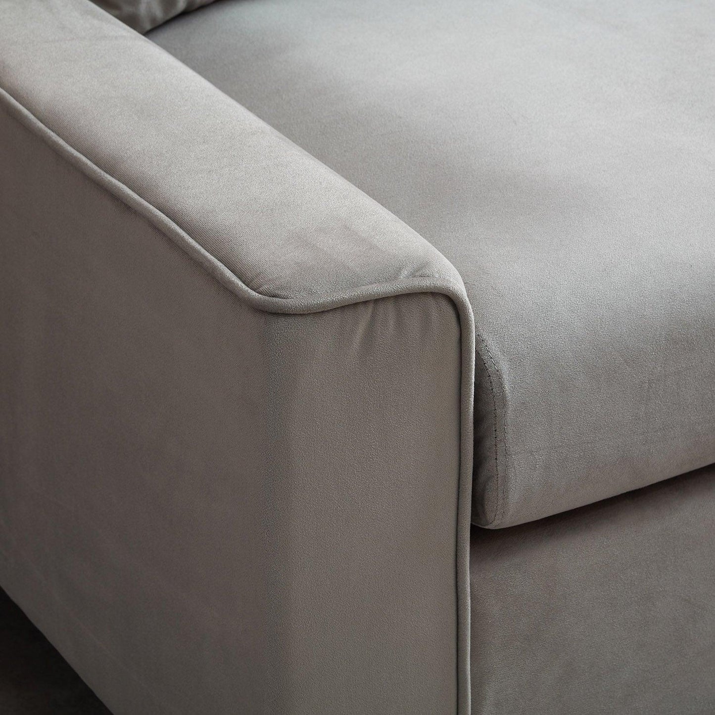 Outlet - Elodie 2 seater sofa – grey velvet - modern - Laura James