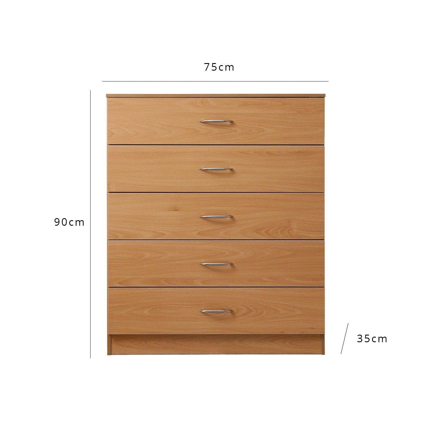 Outlet - Essie chest of drawers - beech - Laura James