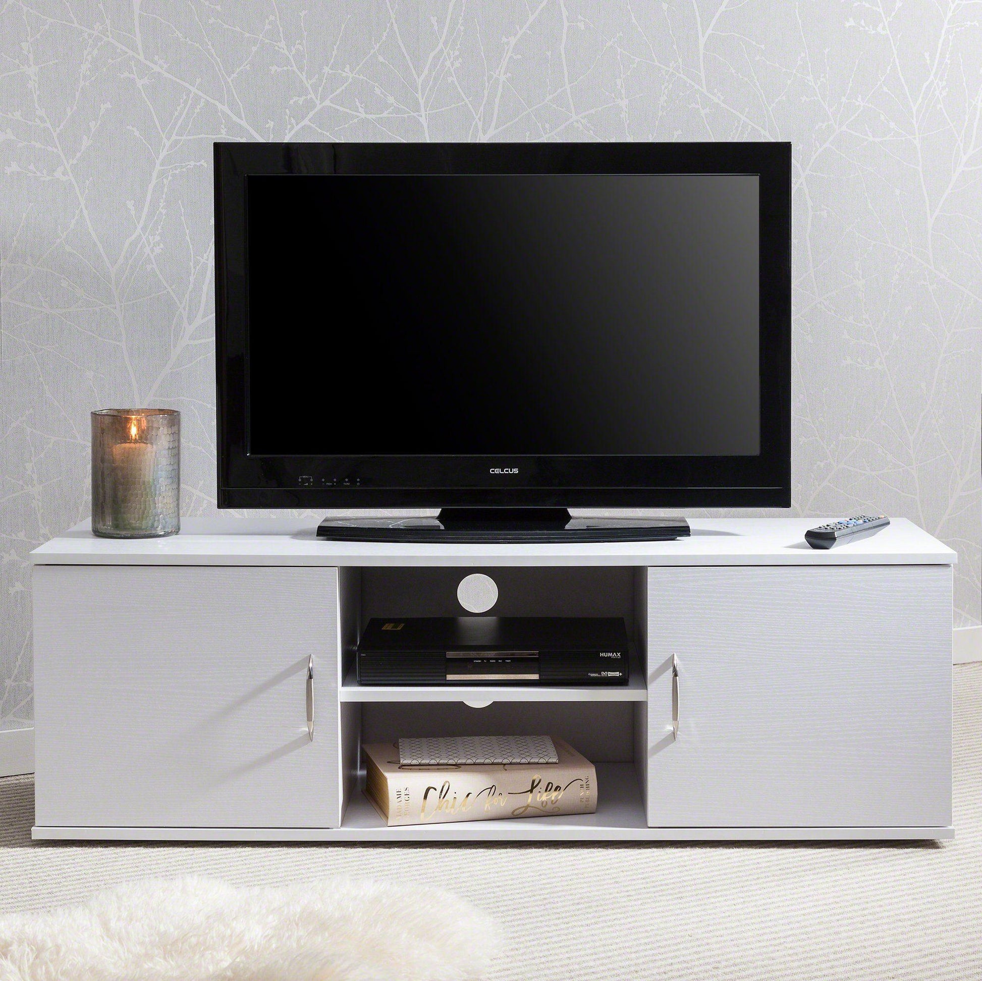 OUTLET-Essie 2 Door TV Cabinet White - Laura James