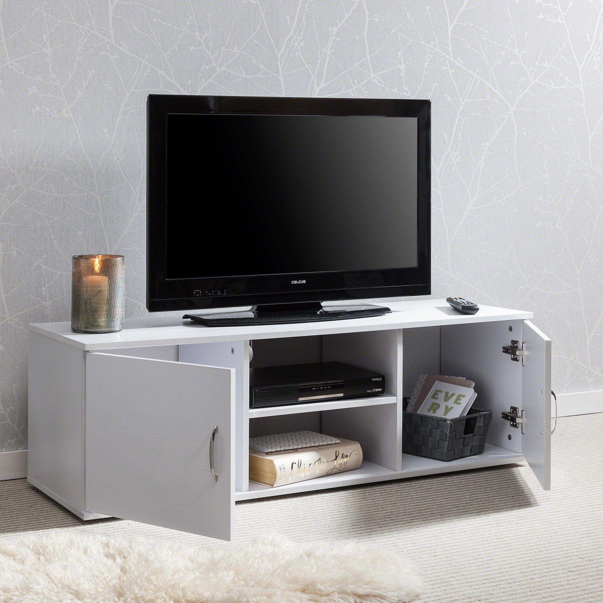 OUTLET-Essie 2 Door TV Cabinet White - Laura James