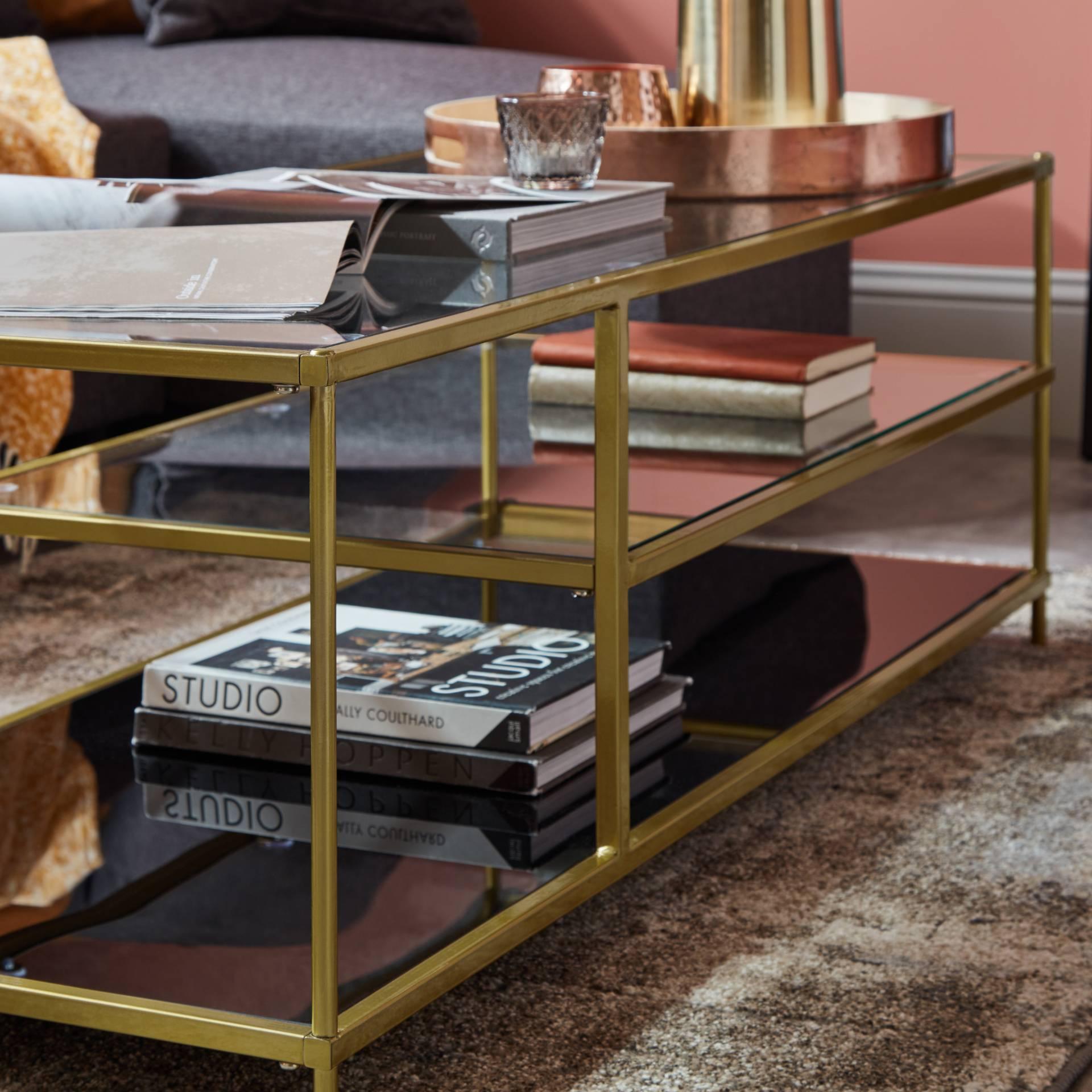 OUTLET-Evelyn Large Coffee Table - Brass - Laura James