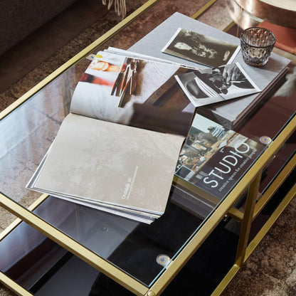 OUTLET-Evelyn Large Coffee Table - Brass - Laura James