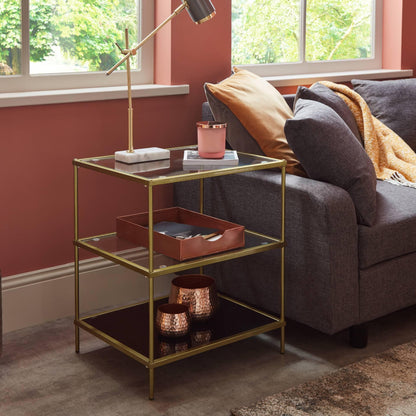 Evelyn side table - antique brass - Laura James