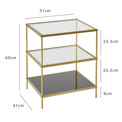 Evelyn side table - antique brass - Laura James