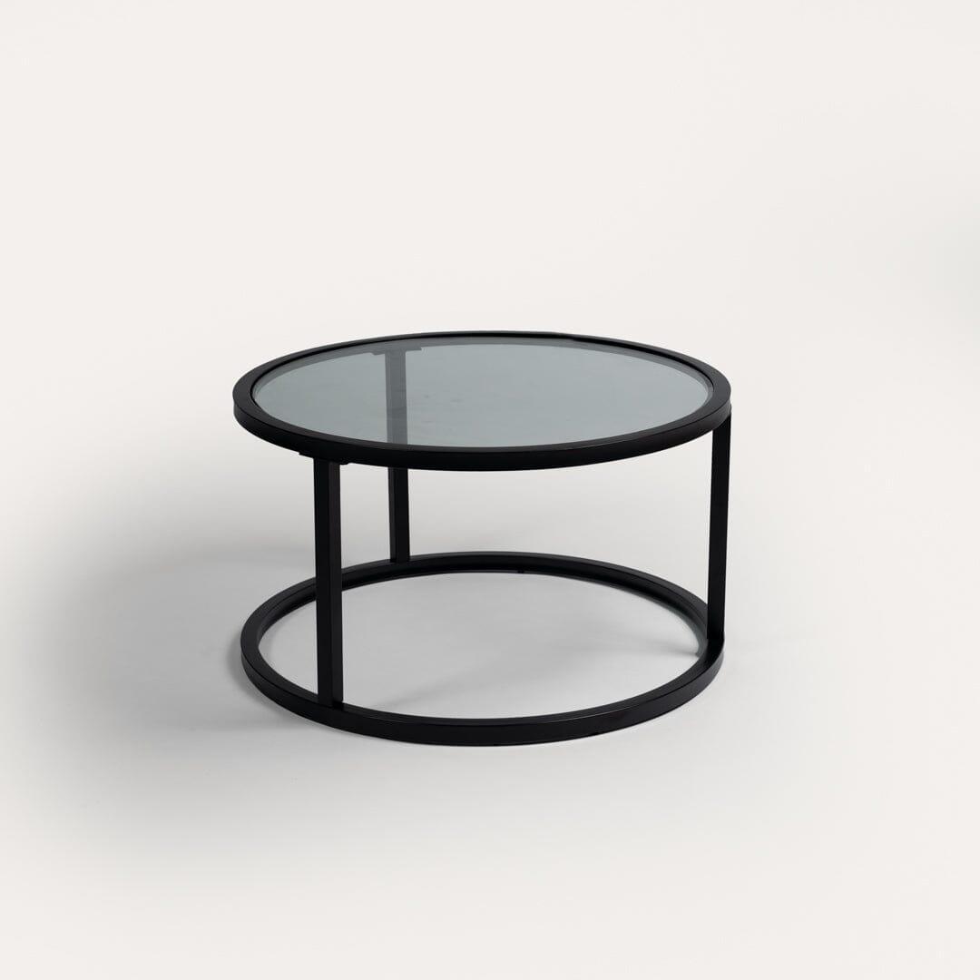 Outlet Harris black round coffee table - Laura James