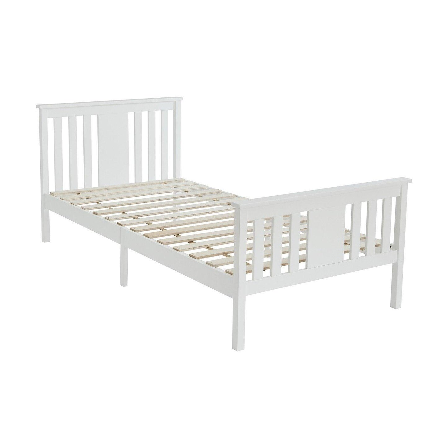 White wooden single bed - Laura James