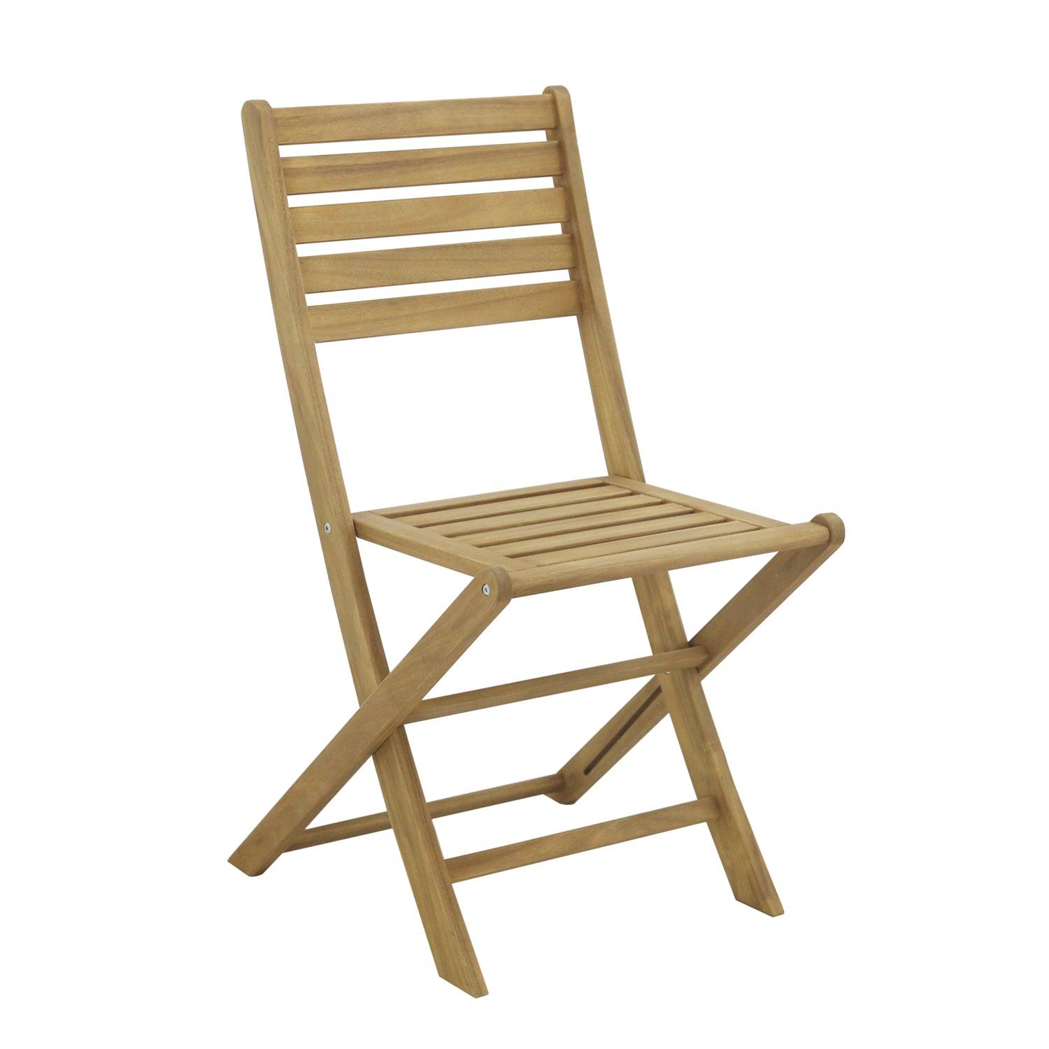 Outlet – Outdoor dining chairs - set of 2 - solid acacia wood - Laura James