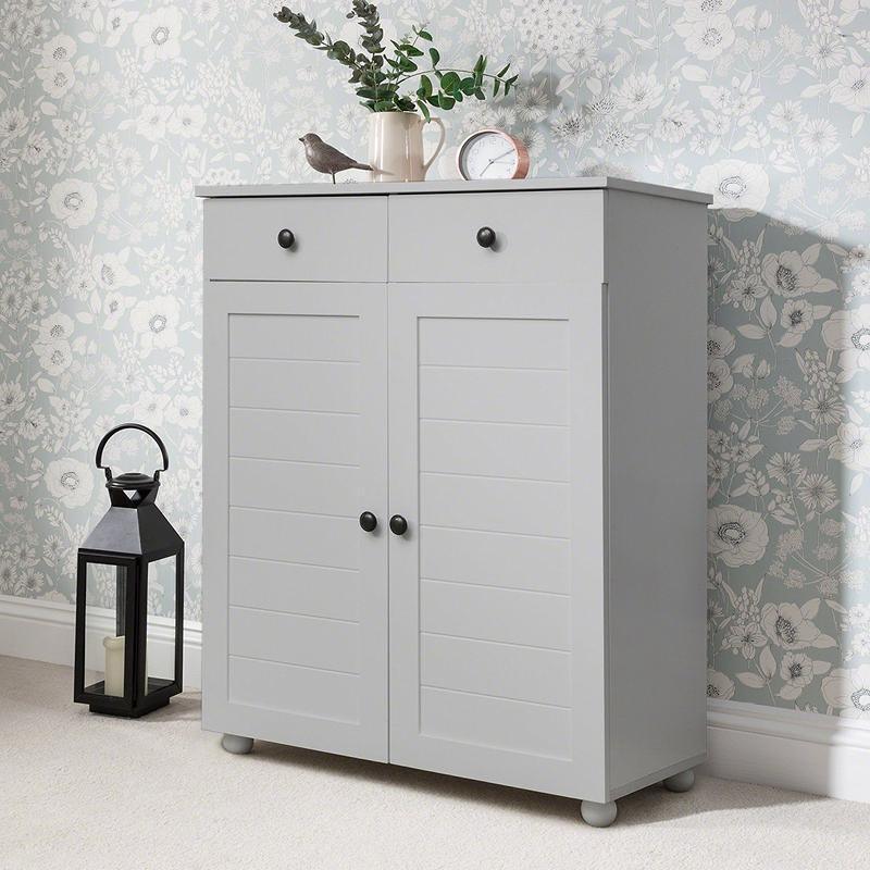 Outlet Shoe Cabinet Grey Laura James