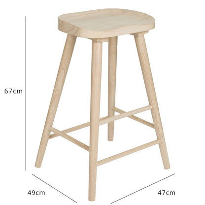 Silvester bar stool - whitewash finish - Laura James